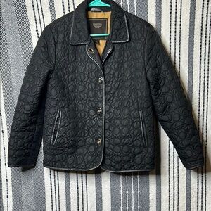 Vintage Coach Quilted CC Logo Jacket